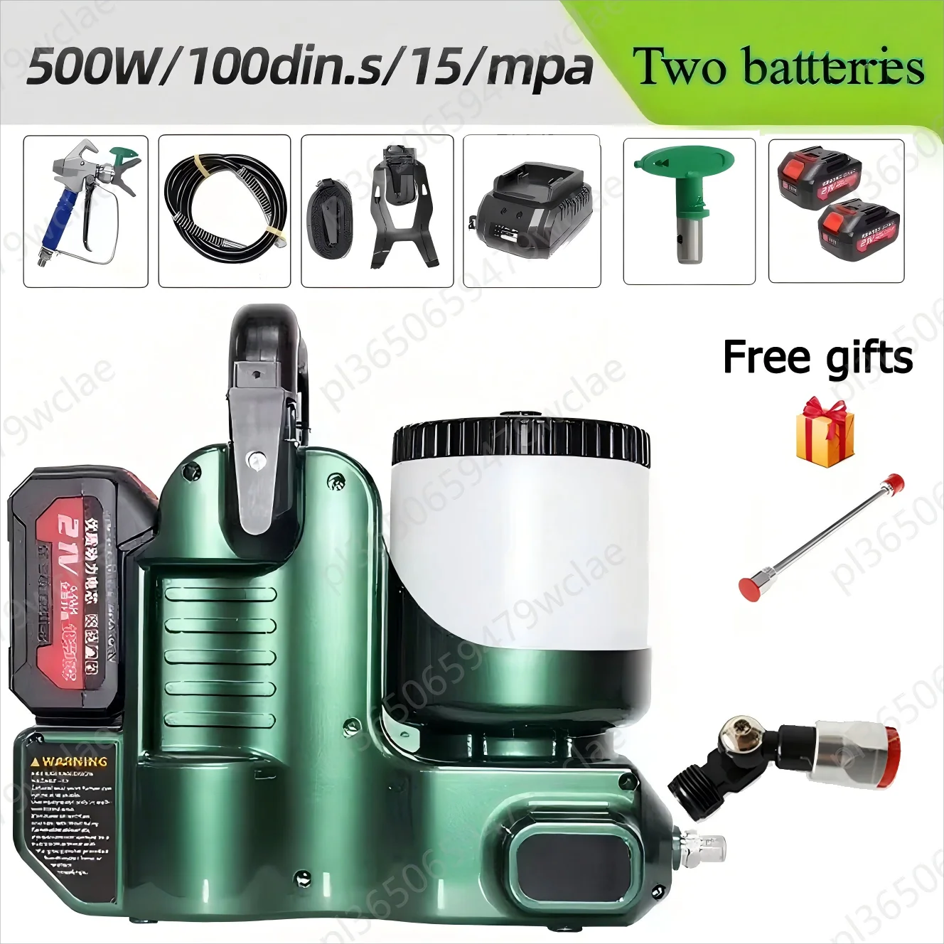 Airless Paint Sprayer 500W Portable Paint Sprayer for Home Interior