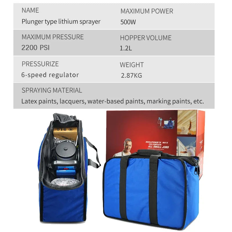 Airless Paint Sprayer 500W Portable Paint Sprayer for Home Interior