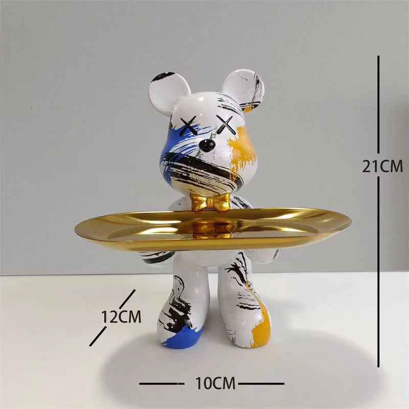 Graffiti Bear Ornament Figurine Home Decoration