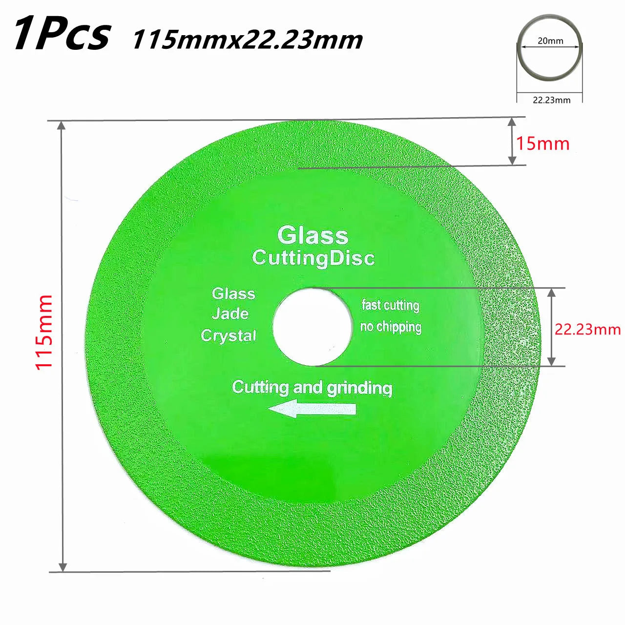 115/125mm Glasscutting blade Ceramic tile Jade crystal wine bottle Grinding diamond ultra-thin saw blade Glass cutting blade