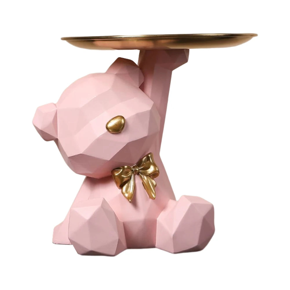 Geometric Bear Key Holder Figurine Entrance Crafts