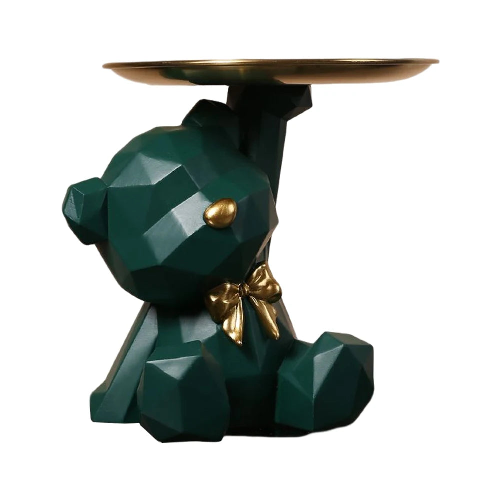 Geometric Bear Key Holder Figurine Entrance Crafts