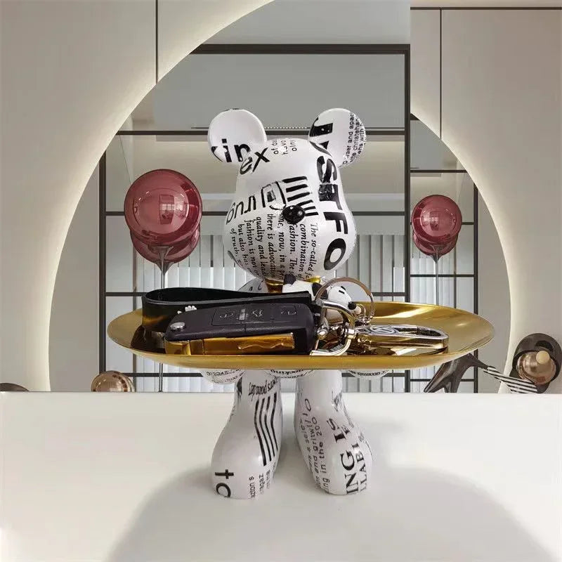 Graffiti Bear Ornament Figurine Home Decoration