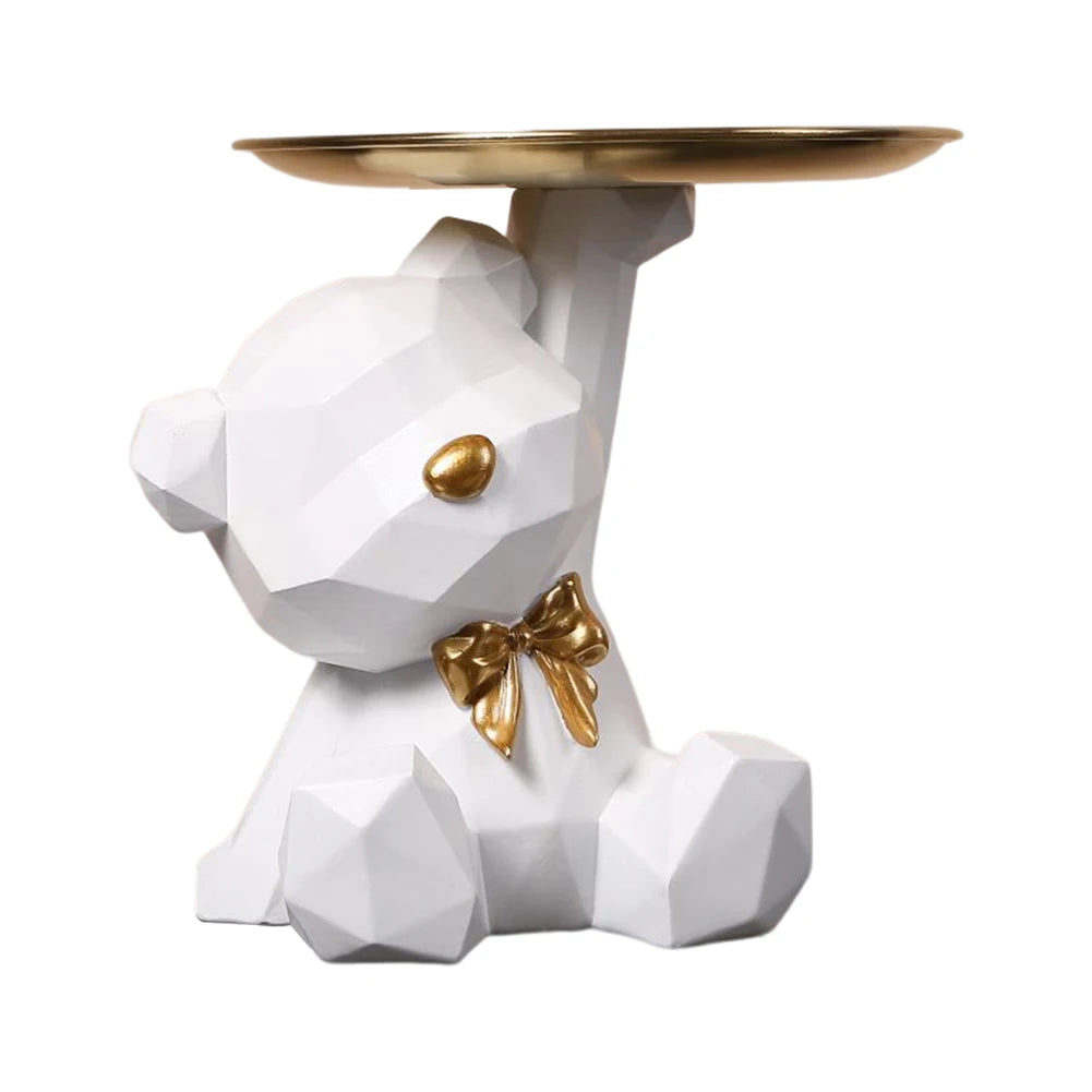 Geometric Bear Key Holder Figurine Entrance Crafts