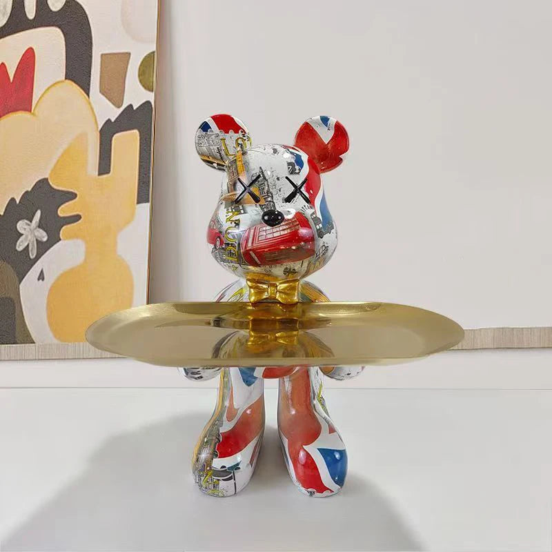 Graffiti Bear Ornament Figurine Home Decoration