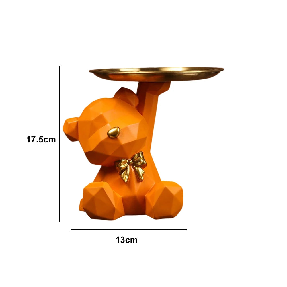 Geometric Bear Key Holder Figurine Entrance Crafts
