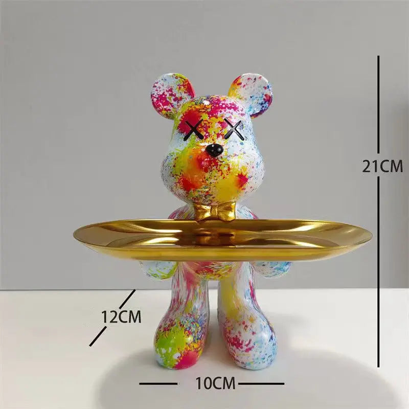 Graffiti Bear Ornament Figurine Home Decoration