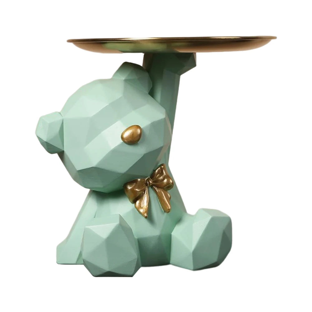Geometric Bear Key Holder Figurine Entrance Crafts