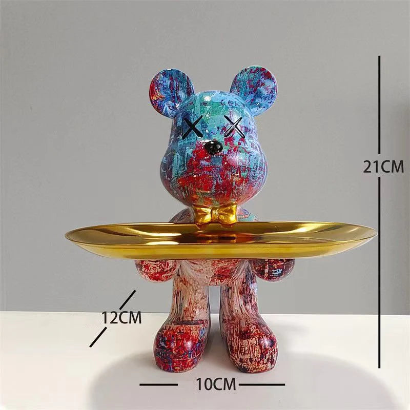 Graffiti Bear Ornament Figurine Home Decoration