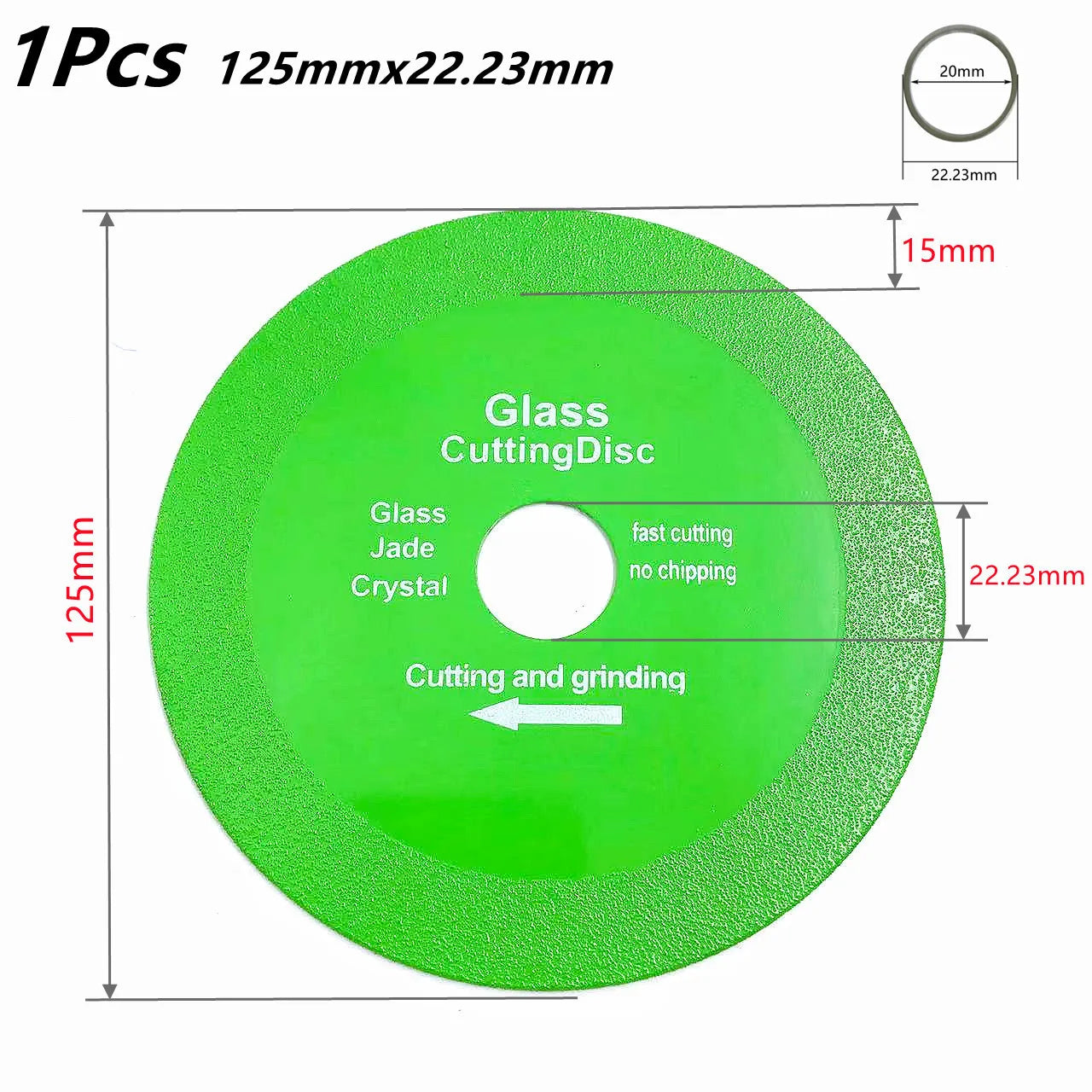115/125mm Glasscutting blade Ceramic tile Jade crystal wine bottle Grinding diamond ultra-thin saw blade Glass cutting blade