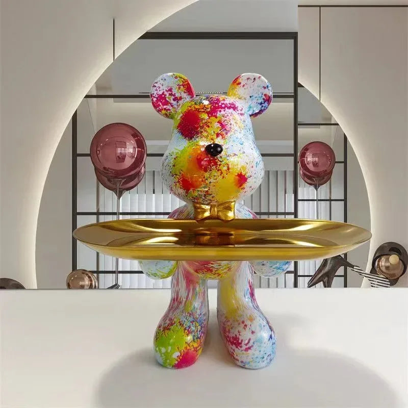 Graffiti Bear Ornament Figurine Home Decoration