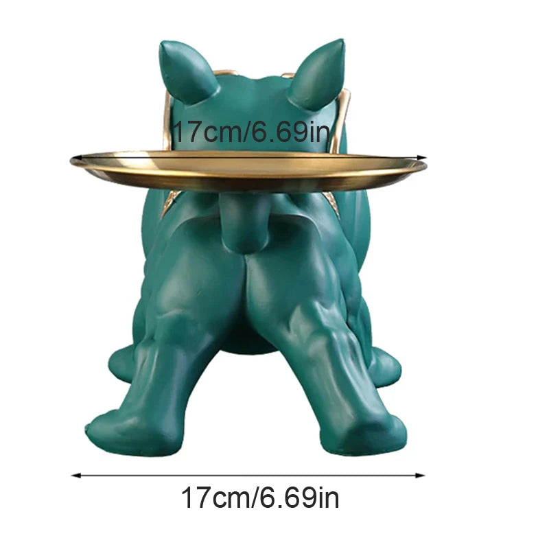 Home Decor Bulldog Figurine Dog Statue Storage Box